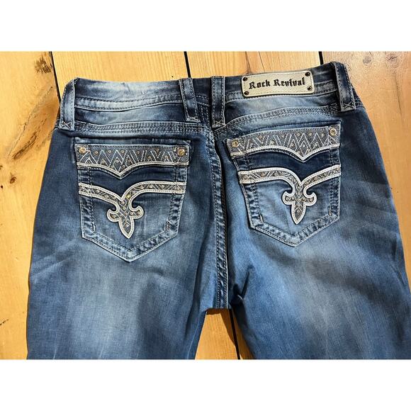 Rock Revival Women's Vivian Skinny Jeans. Bling. Studs. Size 32 - Picture 5 of 8